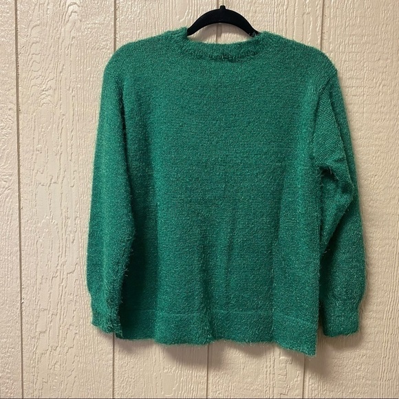 New York & C green fuzzy sweater NWT | size Medium - Picture 3 of 4